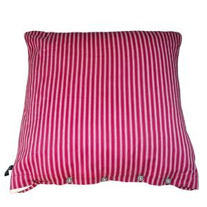 Ralph Lauren Red Ticking Stripe Throw Pillow Duck Feather Down Decor Cushion